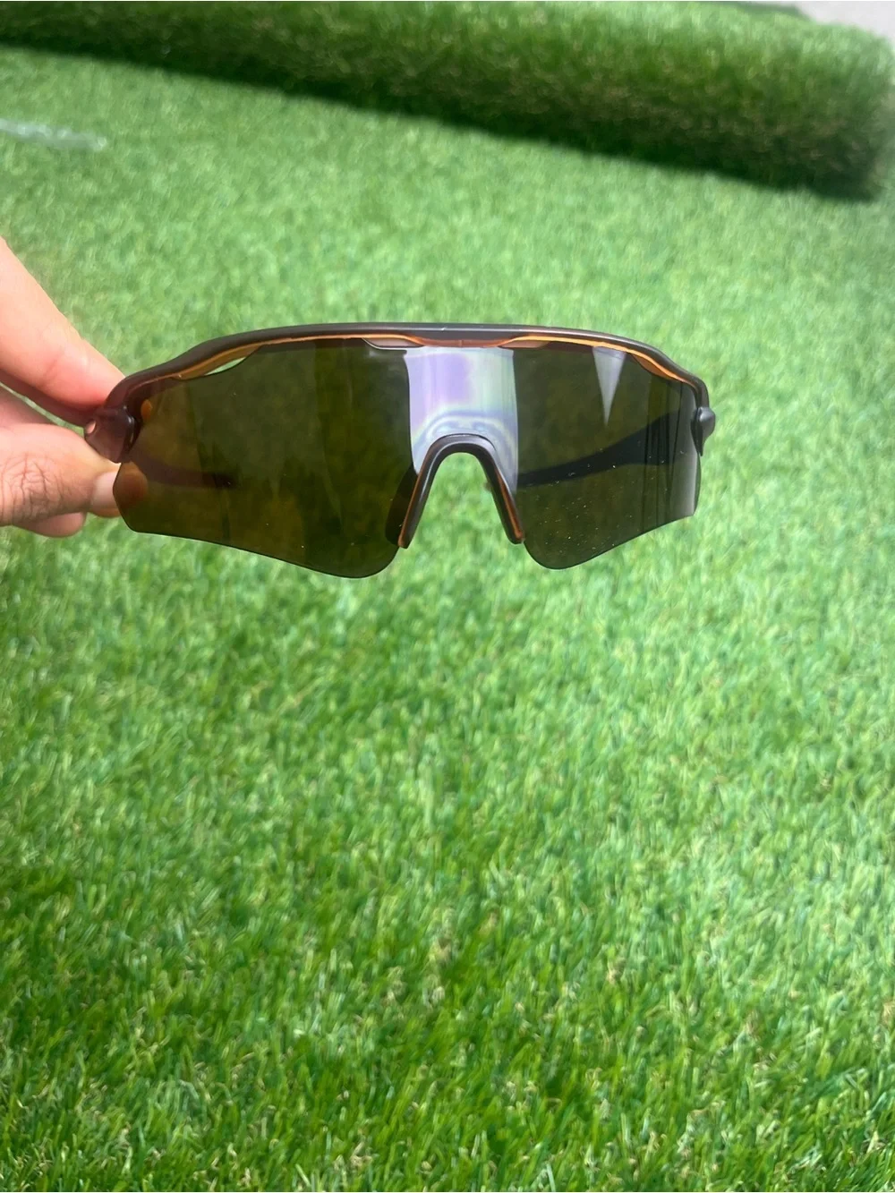Sport Shield Sunglasses in Brown Smoke